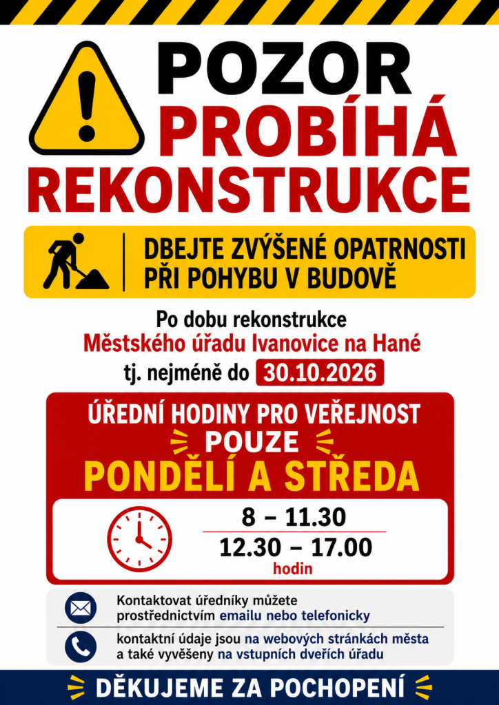 rekonstrukce - úřední hodiny